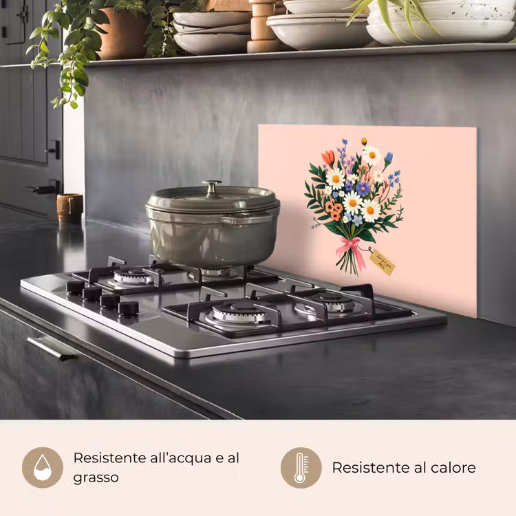 Paraschizzi cucina - Margherite - Bouquet - Fiocco - Rosa — 2