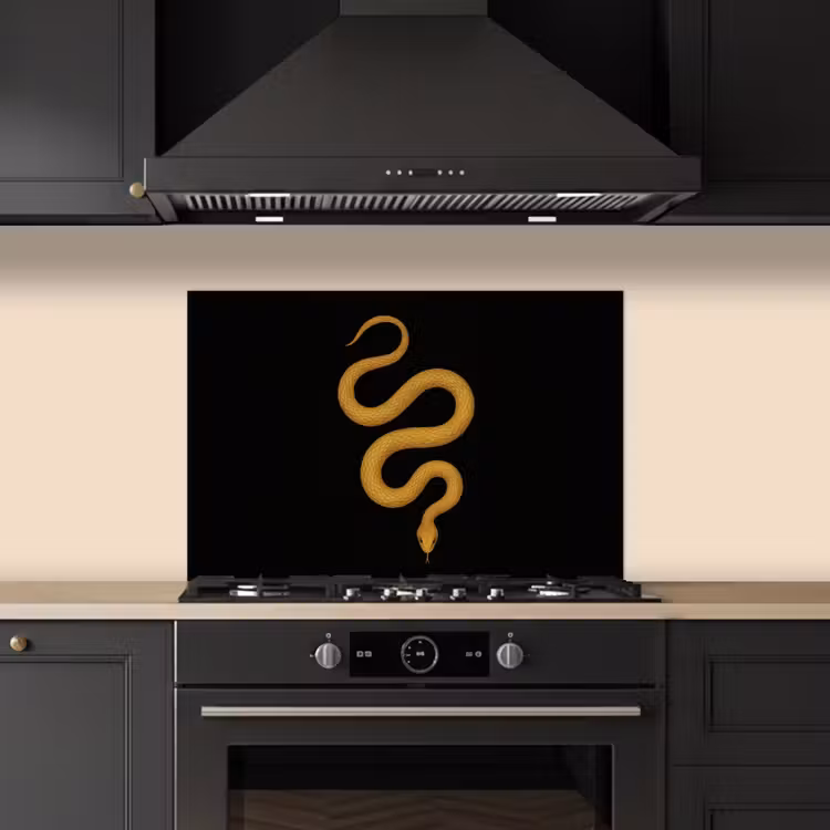 Paraschizzi cucina - Serpente - Minimalista - Oro — 5