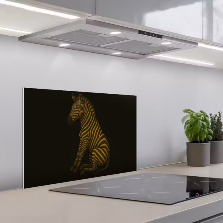 Paraschizzi cucina - Zebra - Strisce - Oro — 1