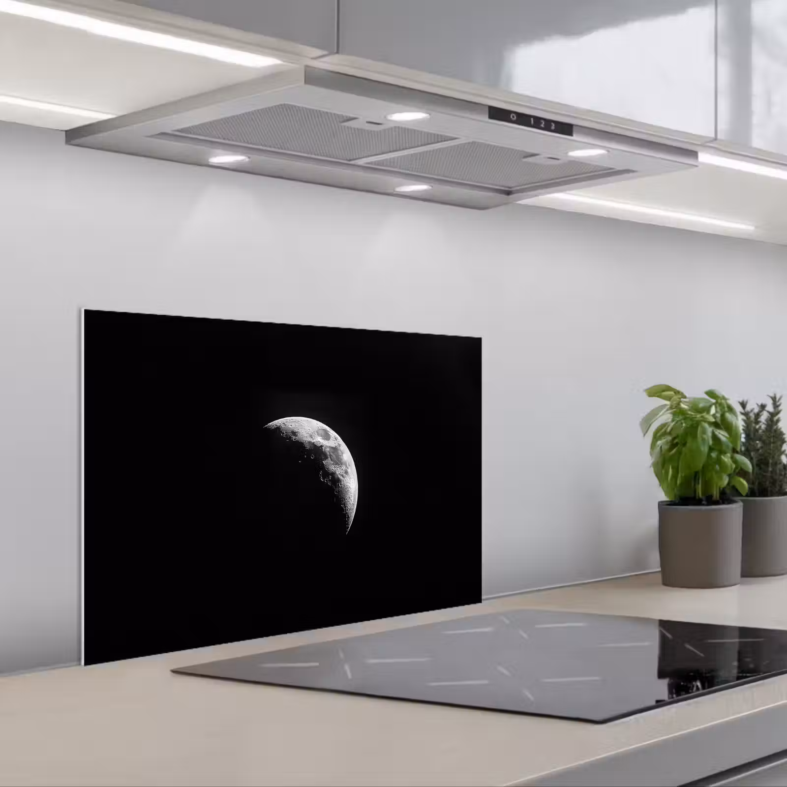 Paraschizzi cucina - Luna - Cielo - Nero - Ombra — 1