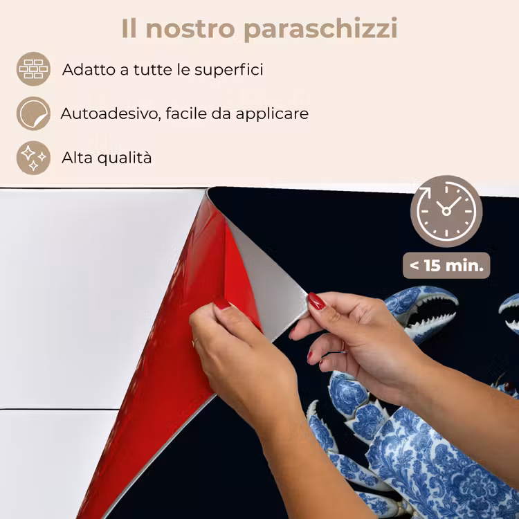 Paraschizzi cucina - Granchio - Blu Delft - Animali — 4