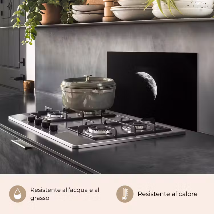 Paraschizzi cucina - Luna - Cielo - Nero - Ombra — 2