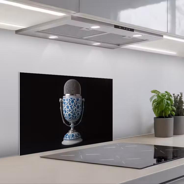 Paraschizzi cucina - Microfono - Blu Delft - Musica — 1
