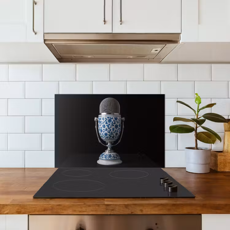 Paraschizzi cucina - Microfono - Blu Delft - Musica — 3