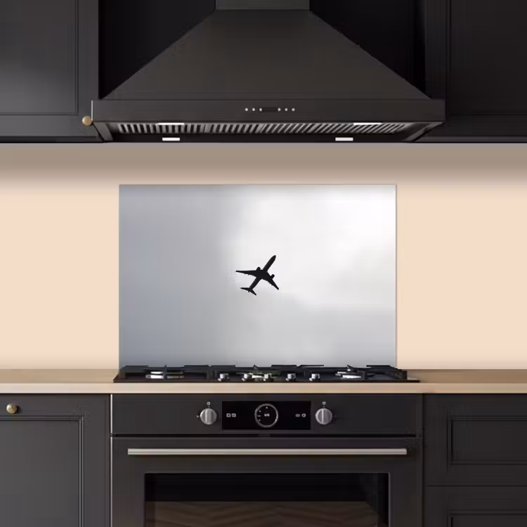 Paraschizzi cucina - Minimalista - Silhouette - Nero - Aereo — 5