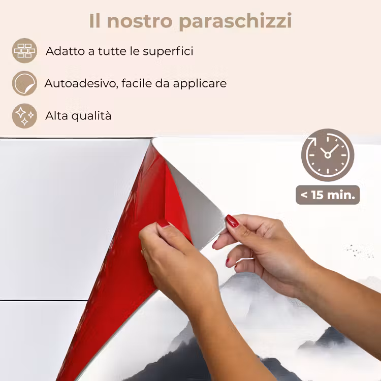 Paraschizzi cucina - Montagne - Nebbia - Acqua - Bianco — 4