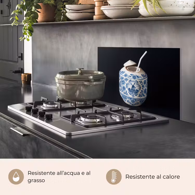 Paraschizzi cucina - Noce di cocco - Cibo - Blu Delft - Bevanda — 2