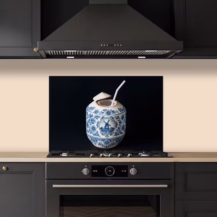 Paraschizzi cucina - Noce di cocco - Cibo - Blu Delft - Bevanda — 5