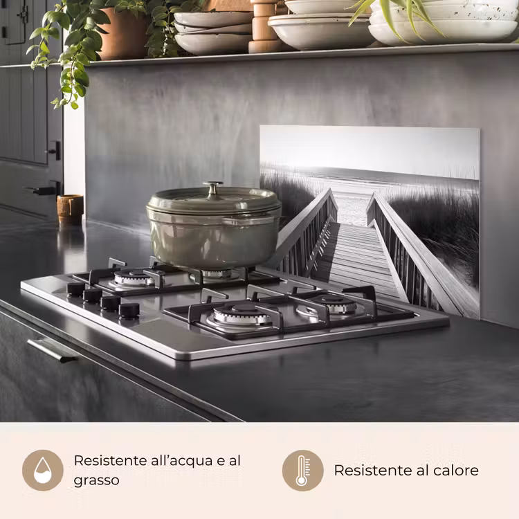 Paraschizzi cucina - Passerella - Legno - Spiaggia - Mare — 2
