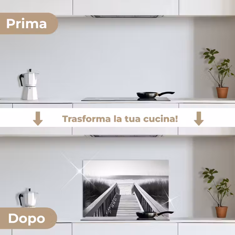 Paraschizzi cucina - Passerella - Legno - Spiaggia - Mare — 7