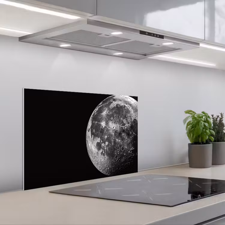 Paraschizzi cucina - Primo piano - Luna - Bianco - Struttura — 1