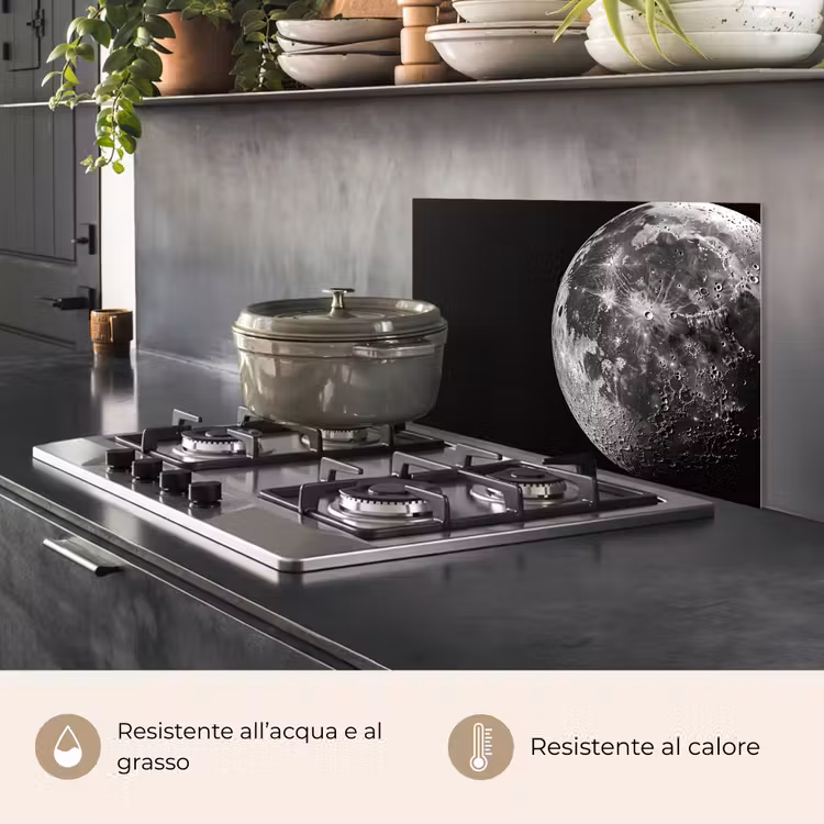 Paraschizzi cucina - Primo piano - Luna - Bianco - Struttura — 2