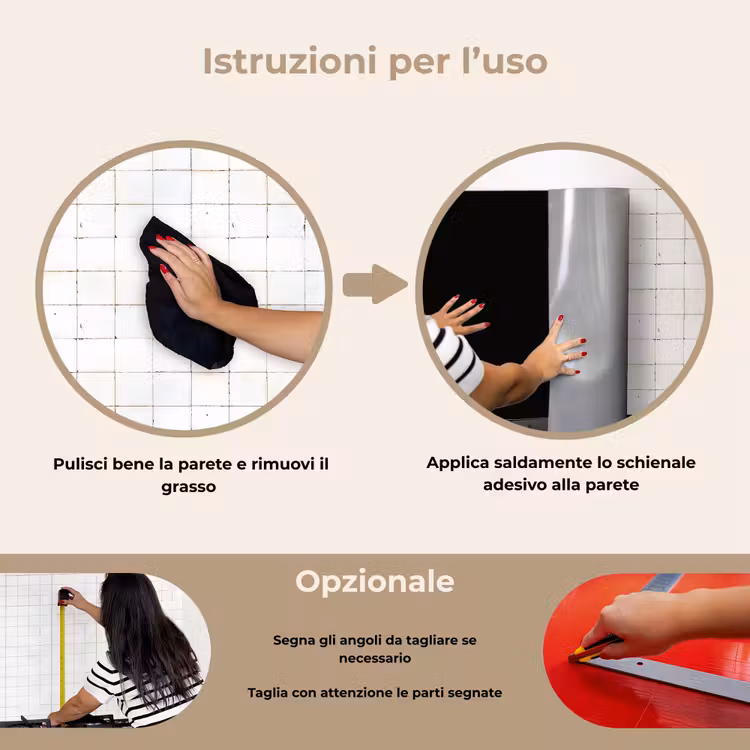 Paraschizzi cucina - Primo piano - Luna - Bianco - Struttura — 6