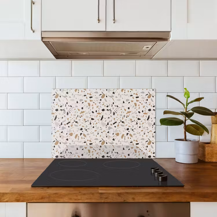 Paraschizzi cucina - Terrazzo - Modello - Acciaio — 3