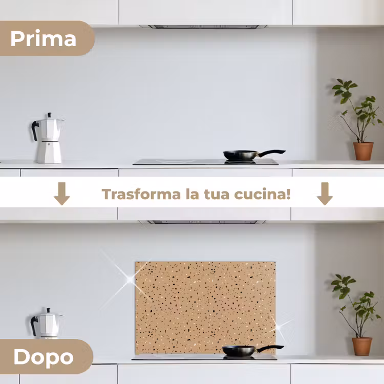 Paraschizzi cucina - Terrazzo - Motivo - Beige — 7