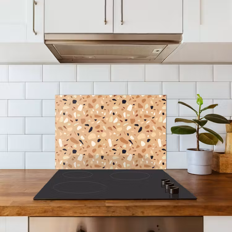 Paraschizzi cucina - Terrazzo - Motivo - Colorato - Arancione — 3