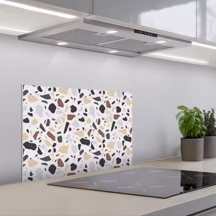 Paraschizzi cucina - Terrazzo - Motivo - Colorato - Argilla — 1