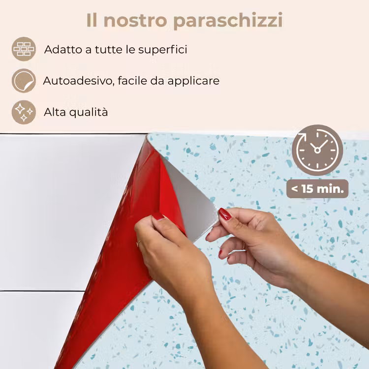 Paraschizzi cucina - Terrazzo - Motivo - Colorato - Blu bambino — 4