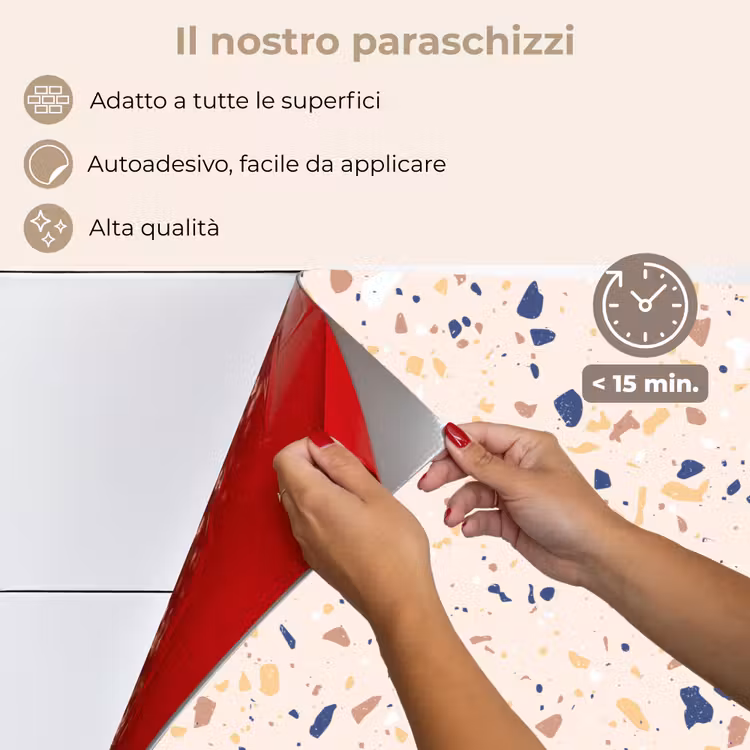 Paraschizzi cucina - Terrazzo - Motivo - Colorato - Indaco — 4