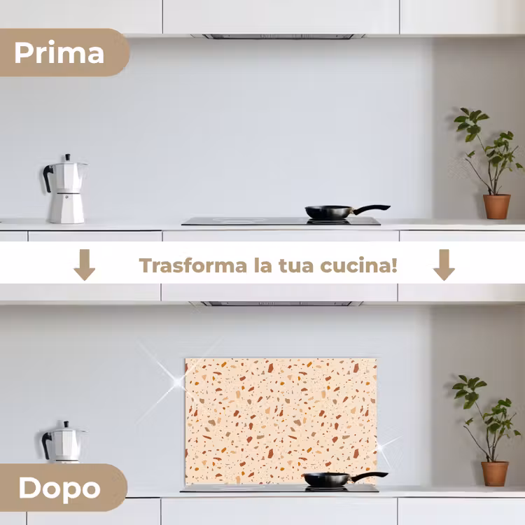 Paraschizzi cucina - Terrazzo - Motivo - Colorato - Pietra — 7