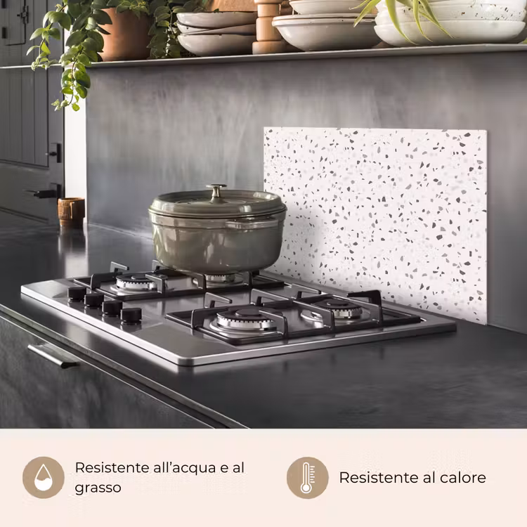 Paraschizzi cucina - Terrazzo - Motivo - Crema — 2