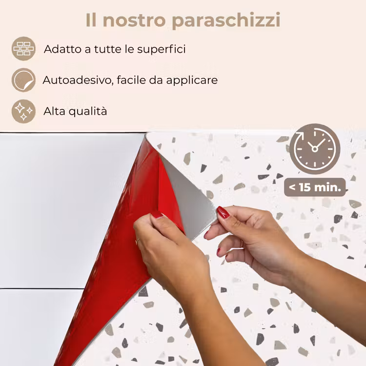 Paraschizzi cucina - Terrazzo - Motivo - Crema — 4