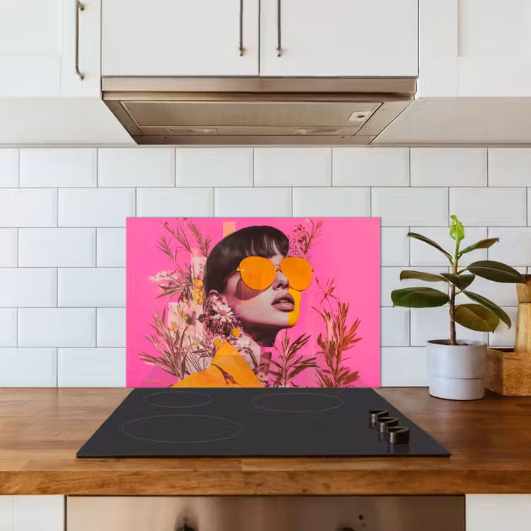 Paraschizzi cucina - Occhiali da sole - Arancione - Donna - Piante — 3
