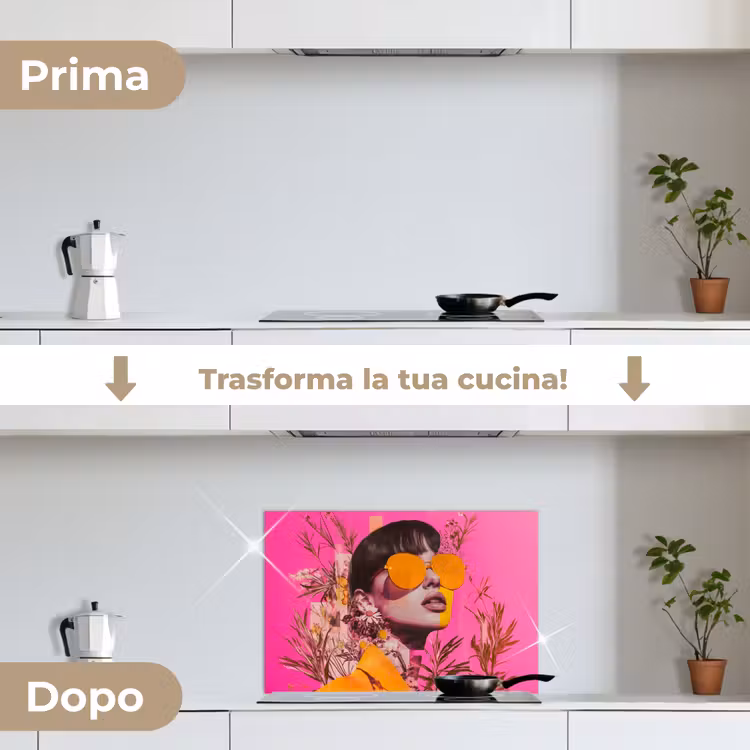 Paraschizzi cucina - Occhiali da sole - Arancione - Donna - Piante — 7