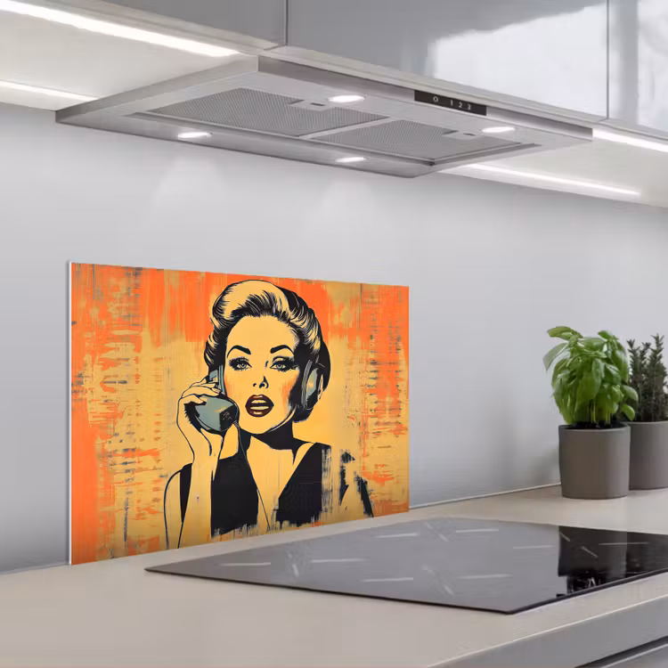 Paraschizzi cucina - Retro - Donna - Cuffie - Arancione — 1