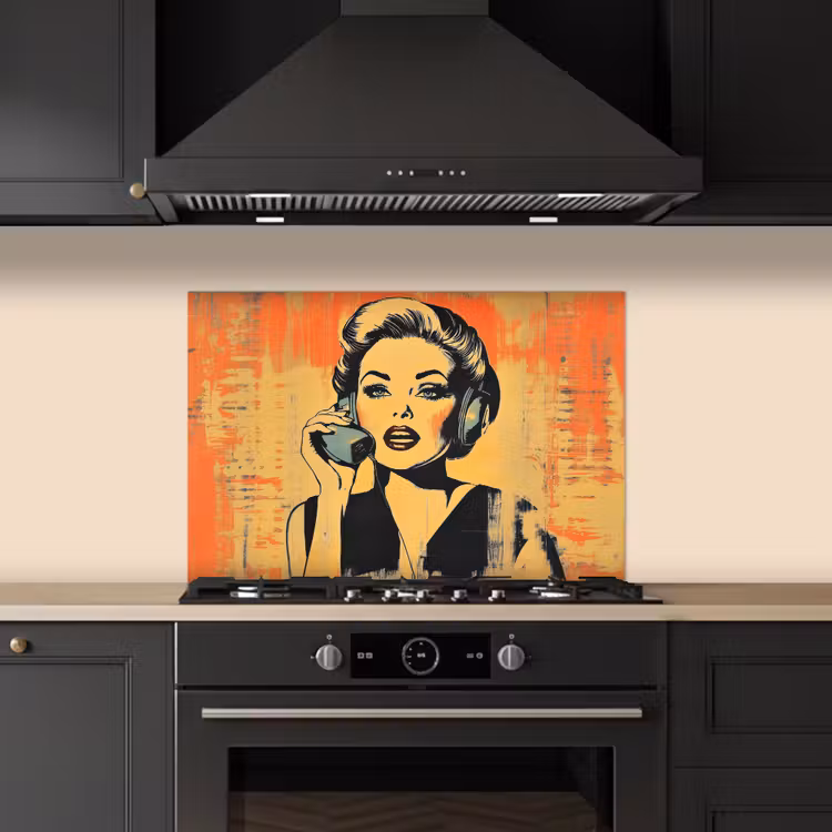Paraschizzi cucina - Retro - Donna - Cuffie - Arancione — 5