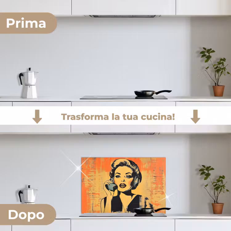 Paraschizzi cucina - Retro - Donna - Cuffie - Arancione — 7