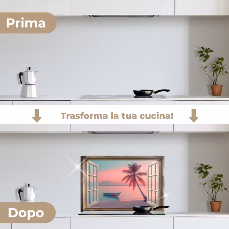 Paraschizzi cucina - Sfondo - Spiaggia - Palma - Tropicale — 7