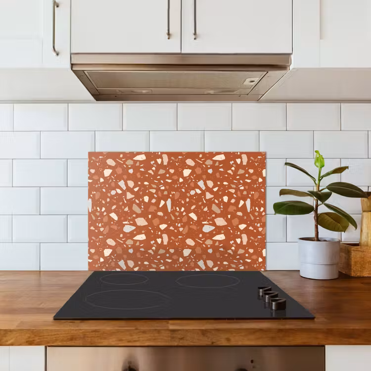Paraschizzi cucina - Terrazzo - Motivo - Argilla — 3