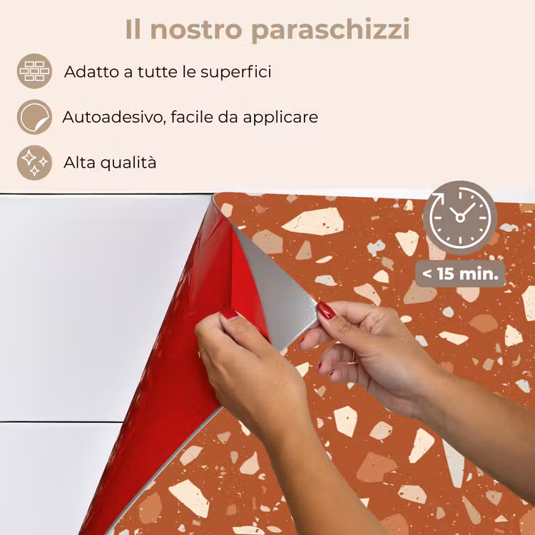 Paraschizzi cucina - Terrazzo - Motivo - Argilla — 4