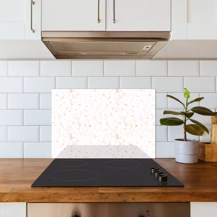 Paraschizzi cucina - Terrazzo - Motivo - Bianco - Pesca — 3