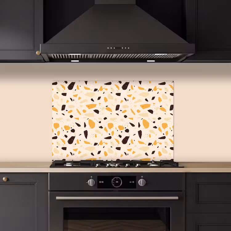 Paraschizzi cucina - Terrazzo - Motivo - Giallo - — 5