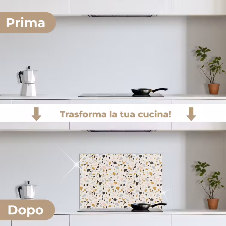 Paraschizzi cucina - Terrazzo - Motivo - Neutro - Morbido - Multi — 7