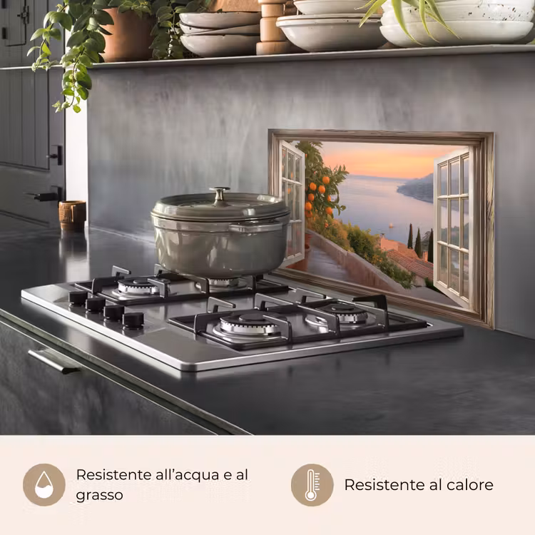 Paraschizzi cucina - Vista - Lago - Paesaggio — 2