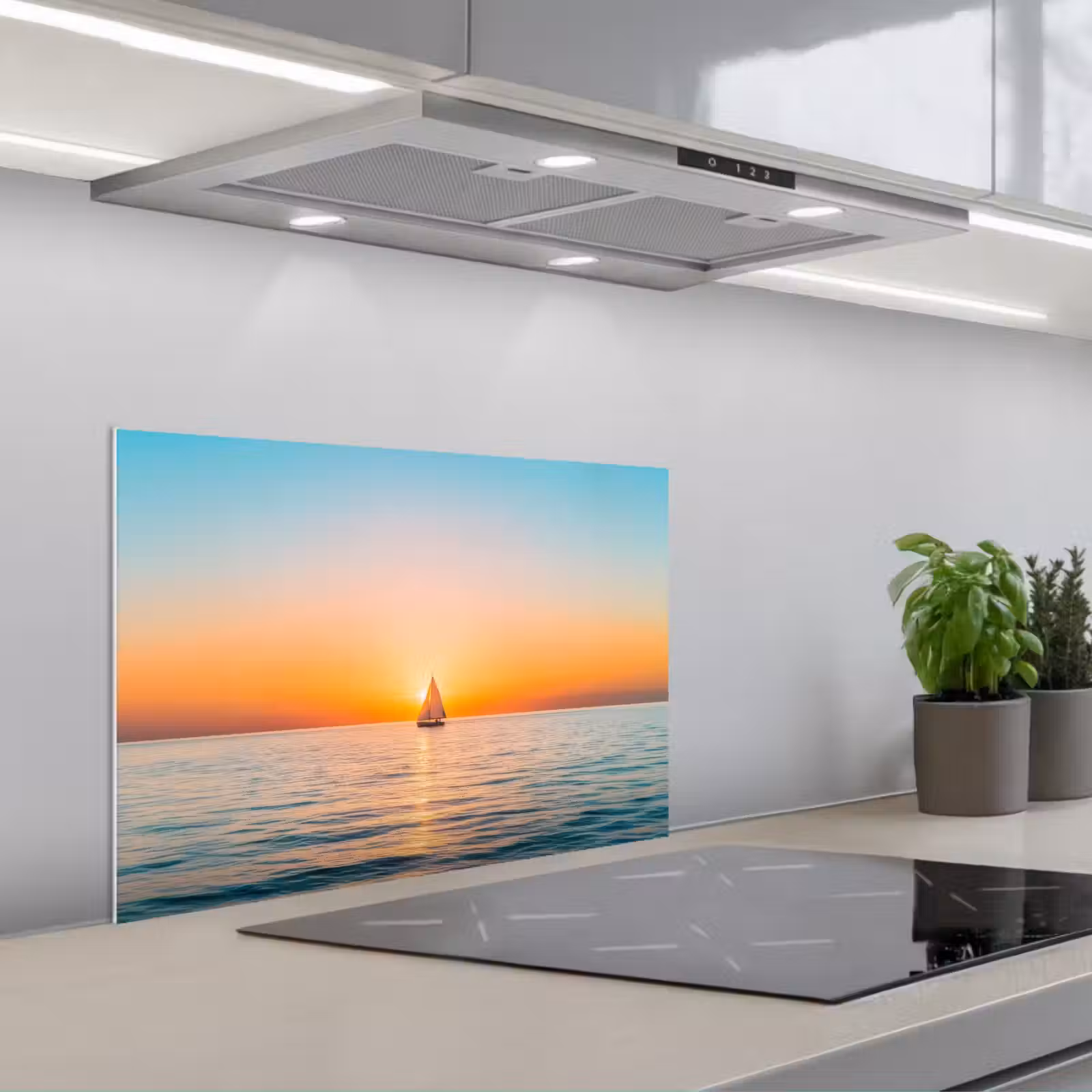 Paraschizzi cucina - Mare - Barca a vela - Tramonto — 1
