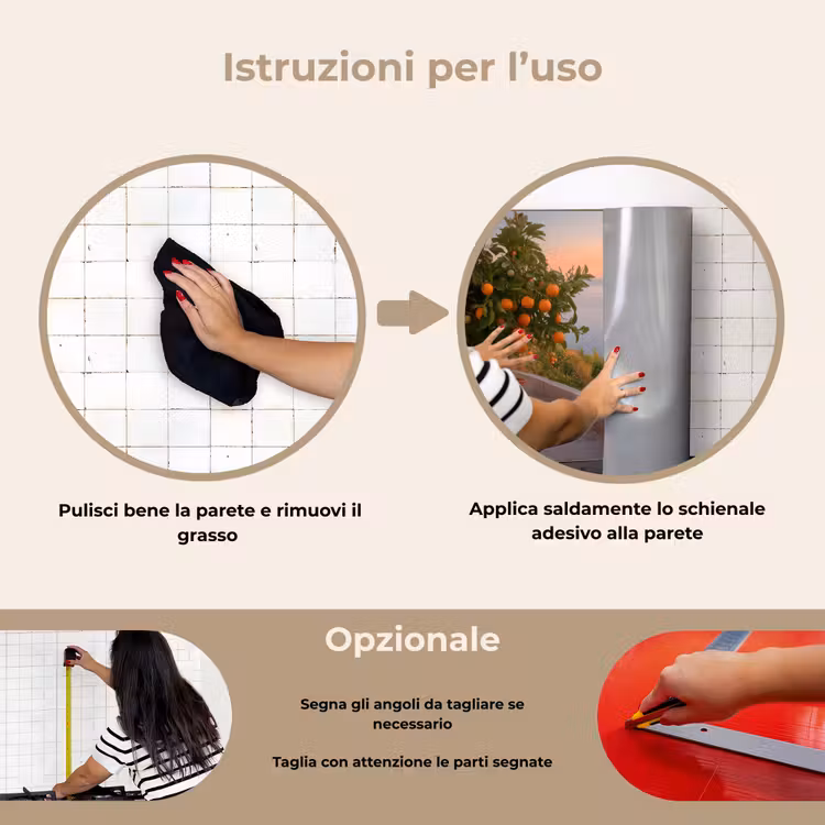 Paraschizzi cucina - Mar Mediterraneo - Arancione - Colline - Mare — 6