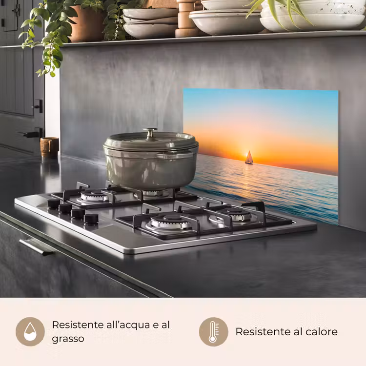 Paraschizzi cucina - Mare - Barca a vela - Tramonto — 2