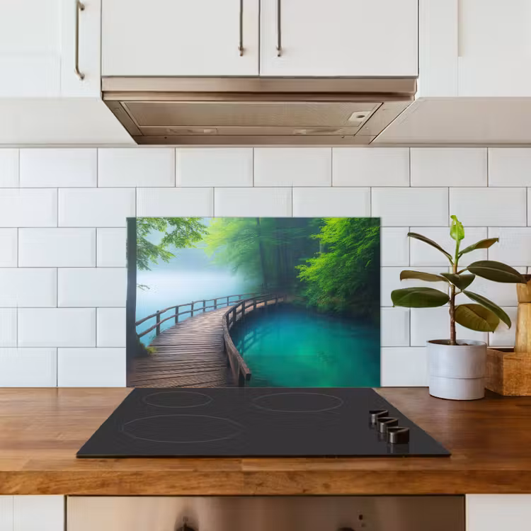 Paraschizzi cucina - Ponte - Acqua - Fiume - Foresta — 3