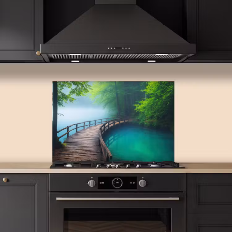 Paraschizzi cucina - Ponte - Acqua - Fiume - Foresta — 5