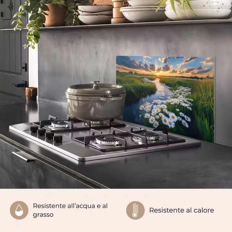 Paraschizzi cucina - Ruscello - Paesaggio - Margherita — 2