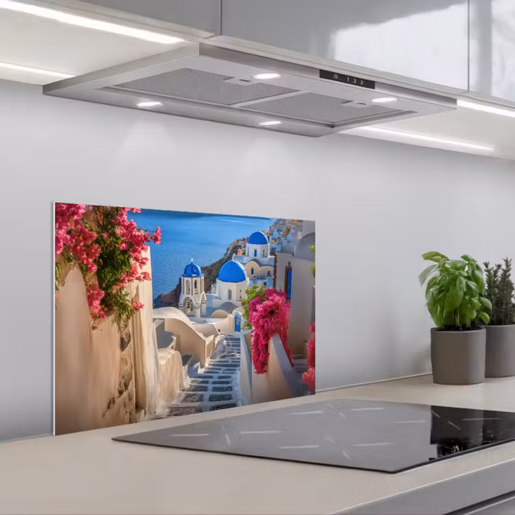 Paraschizzi cucina - Santorini - Fiori - Grecia — 1