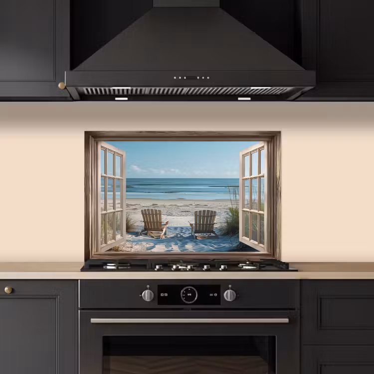 Paraschizzi cucina - Trasparente - Sedie da spiaggia - Dune - Mare - Natura — 5