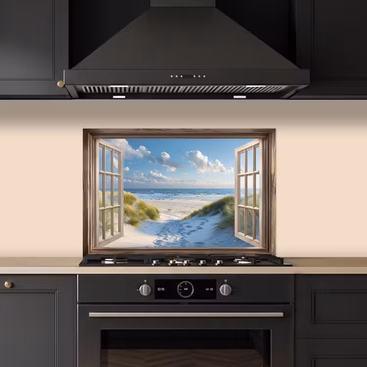 Paraschizzi cucina - Vista - Spiaggia - Finestra - Dune - Mare — 5