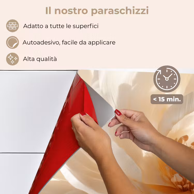 Paraschizzi cucina - Primo piano - Peonia - Bianco — 4
