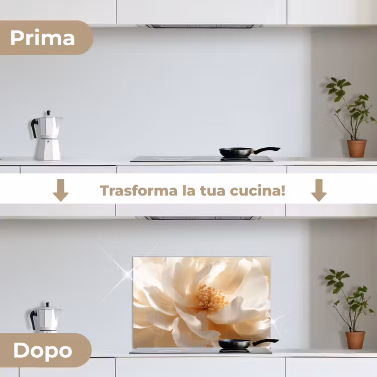 Paraschizzi cucina - Primo piano - Peonia - Bianco — 7
