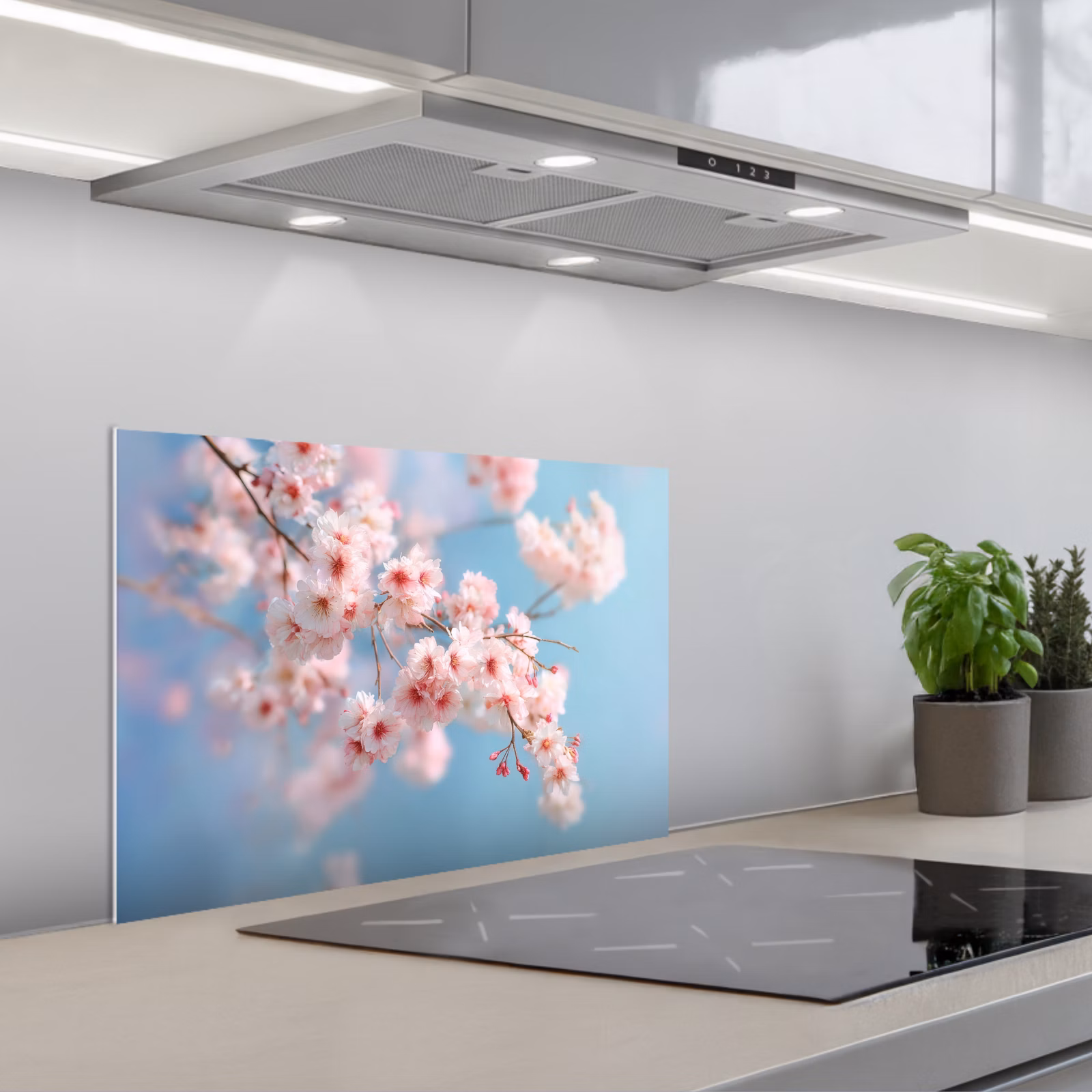 Paraschizzi cucina - Rami - Fiori - Rosa — 1